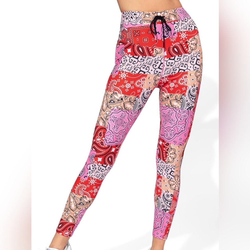 High Waisted Eleven by Venus Bandana Babe Athletic Leggings SZ. XS NWT